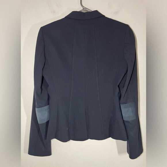 BOSS HUGO BOSS VIRGIN-WOOL SINGLE-BREASTED JACKET BLAZER SIZE 6 - Picture 2 of 9